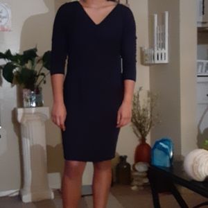 Navy blue maternity dress